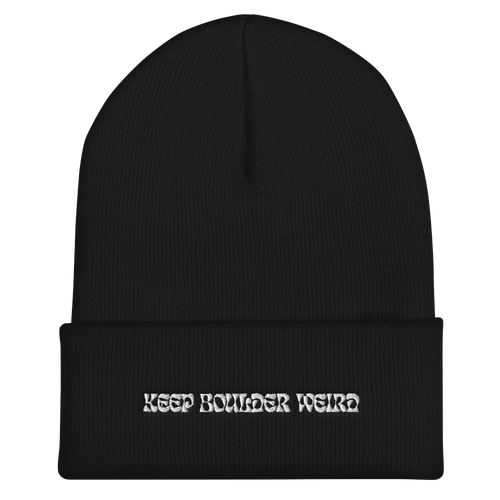 Keep Boulder Weird Cuffed Beanie